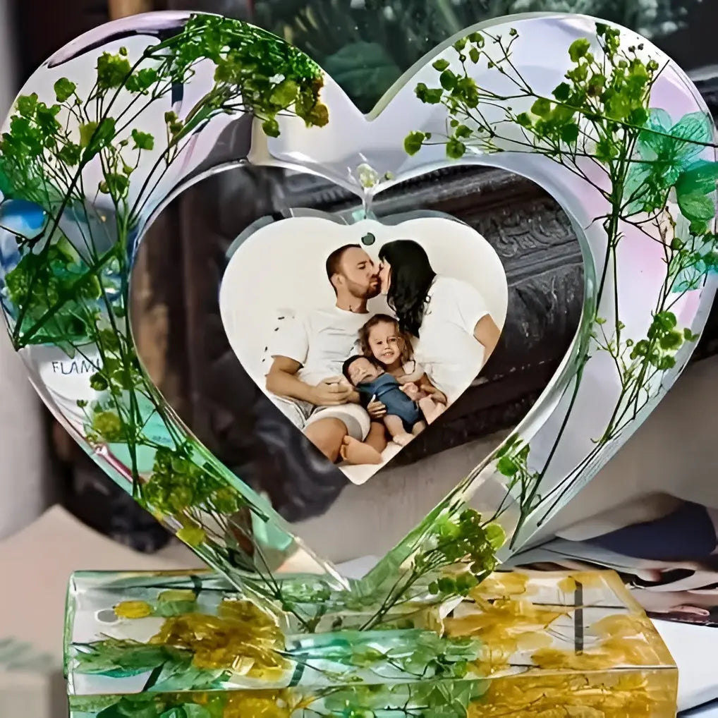 Personalized Resin heart photo Candle Galor PTY LTD