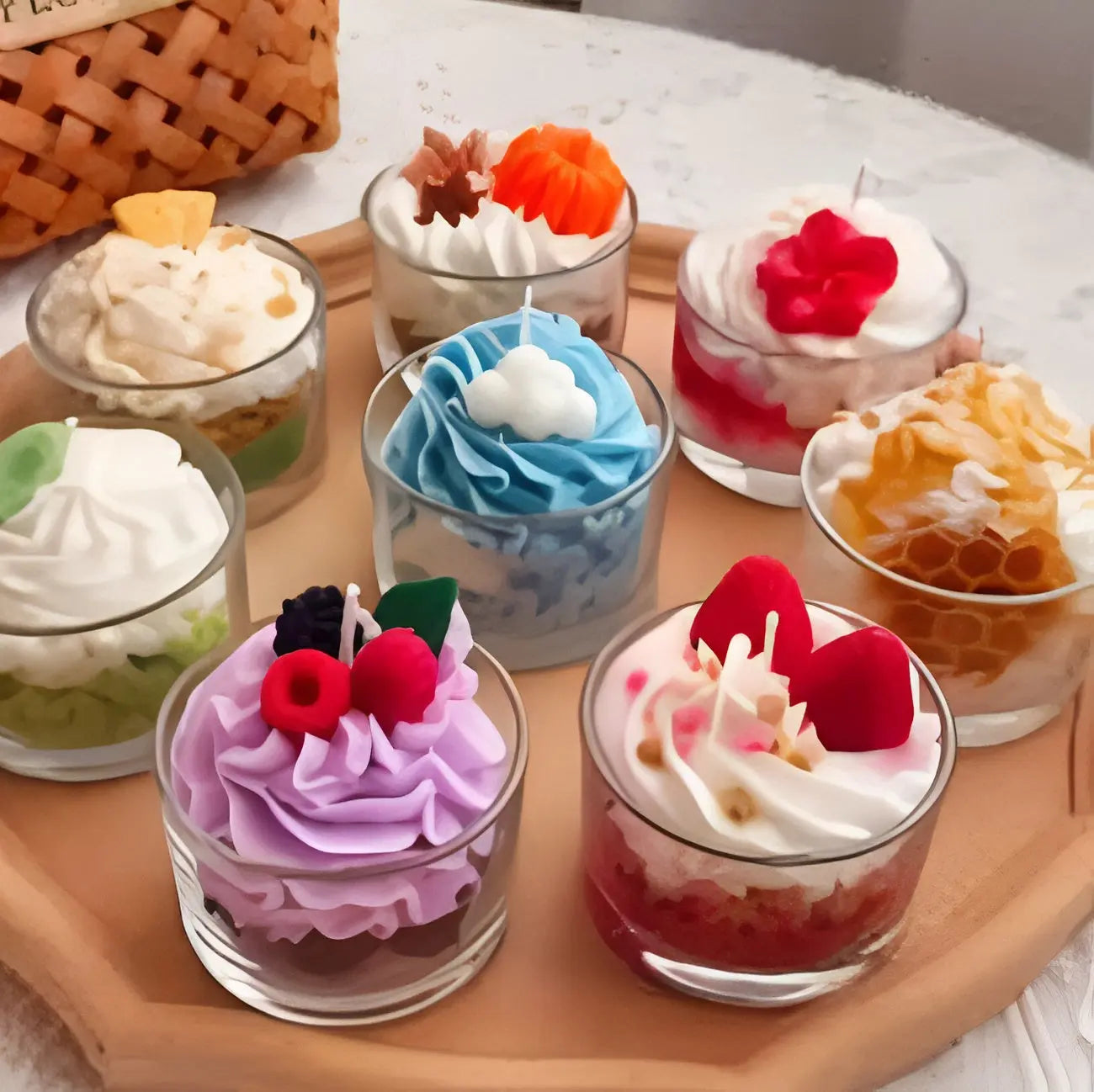 Mini dessert whipped candle collection Candle Galor PTY LTD
